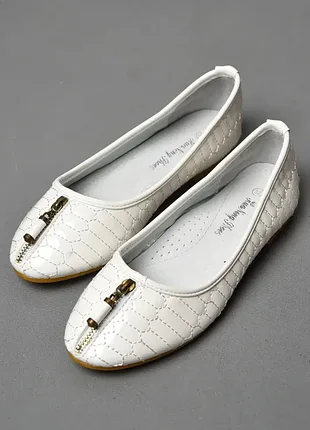 Стеганые туфли балетки