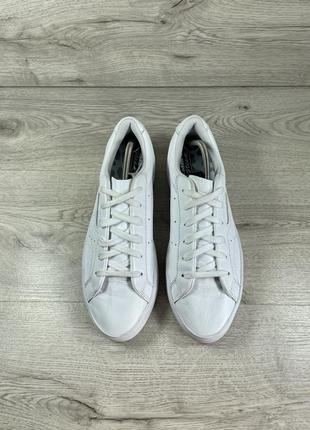 Adidas белоснежные кожаные кроссовки3 фото