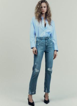 Джинсы mom fit мом zara, 38р, оригинал