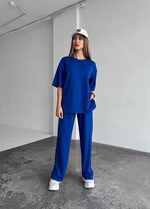 Базовий костюм беж, моко, блакитній, рожевий, малина, зелений, синій, графіт, чорний с, м, л