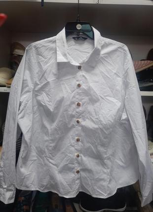 Белая рубашка батал /большого размера р.22 (58-60) біла сорочка