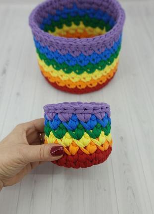 Набор из 2 корзин для детских мелочей радуга8 фото