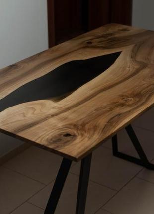 Стол река из ореха в стиле лофт. loft. walnut river table