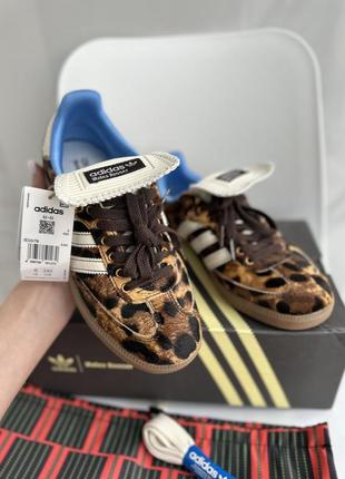 Кеды кроссовки леопард adidas samba pony wales bonner leopard