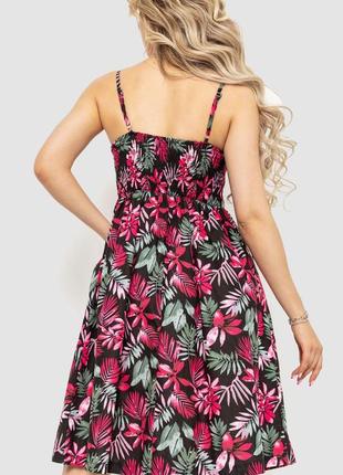 Квітковий сарафан літній міді сукня плаття в квіточку тропічний принт ґудзики на бретелях кишені на гумці4 фото