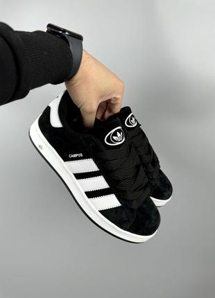 Adidas campus black white4 фото