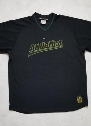 Винтажная бейсбольная футболка nike mlb oakland athletics