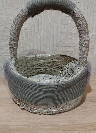 Кошик з осоки для декору.срср.