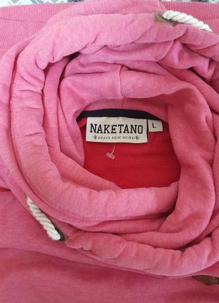 Шикарная толстовка на флисе розового цвета naketano made in turkey, оригинал9 фото