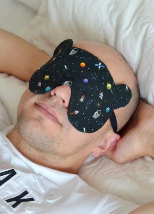 Мужская маска для сна "улёт" (ммс236)