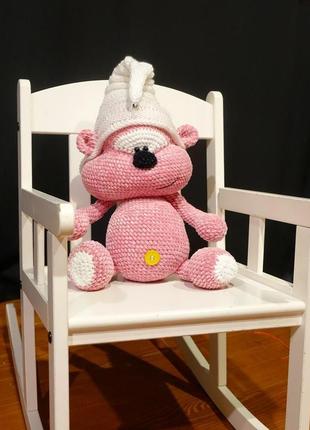 Іграшка плюшева "рожевий ведмедик"10 фото