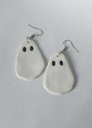 Комплект сережки и кулон привидения на хеллоуин