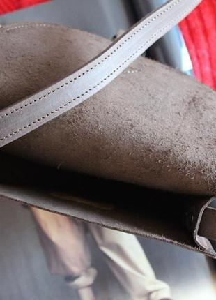 Женская кожаная сумка с магнитом brenda 002_brown4 фото