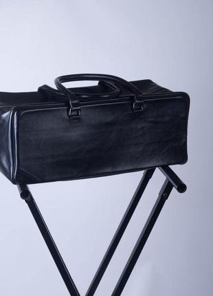 Шкіряна сумка для подорожей, чорна велика сумка персей, сумка-саквояж zorya2 фото