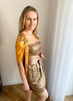 Коктейльна сукня золотий промінь2 фото
