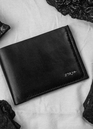 Компактний чорний чоловічий гаманець\класичний біфолд  кошелек\чоловічий брендовий гаманець садр
