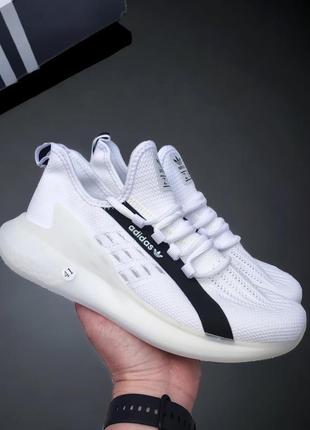 Мужские кроссовки adidas zx boost белые 43 44 45
