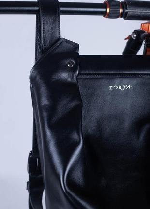 Статусний чоловічий рюкзак ручної роботи\чорний чоловічий рюкзак з преміальної шкіри\шкіряний рюкзак3 фото