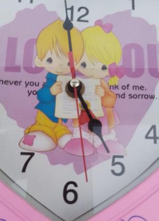 Детские настенные часы сердце