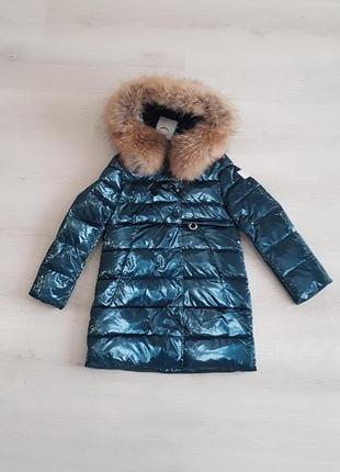 Пальто зимнее девочка donilo 5729, размер 128 - 1584 фото