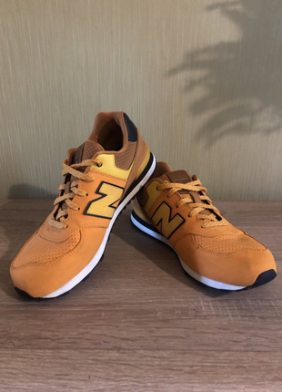 Яркие кроссовки, оригинал, new balance 574, р. 38-39, идеальное состояние1 фото