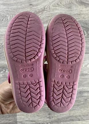 Crocs кроксы сандали c11 28 размер детские розовые оригинал7 фото