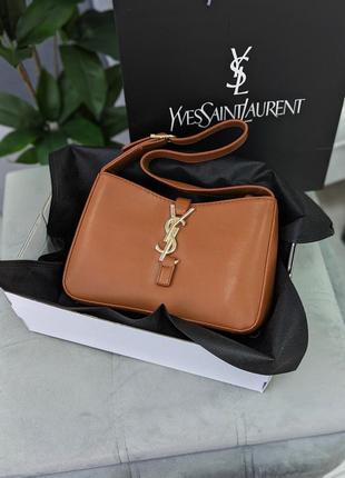 Женская сумка yves saint laurent ysl ив сен лоран терракотовая