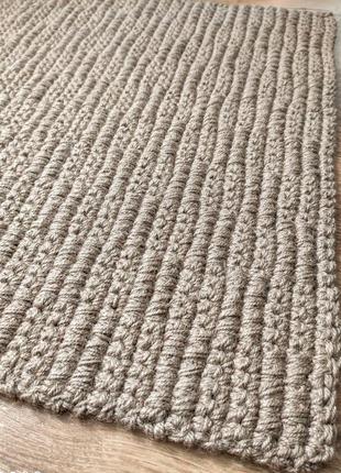 Плетений килимок килим з джуту9 фото