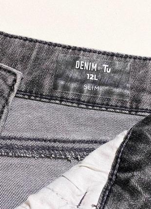 Світло-сірі слім джинси на високій посадці tu розмір 404 фото