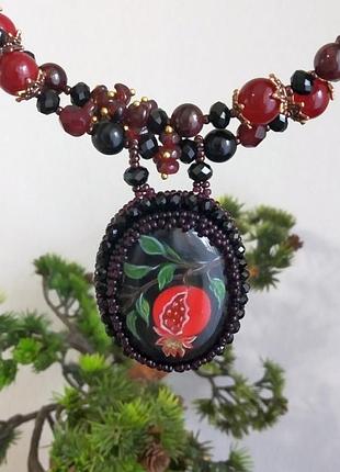 Кулон гранат 5