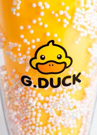 Багаторазова склянка з трубочкою g.duck cup spray жовтий3 фото