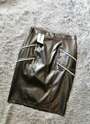 Юбка по фигуре экокожа спідниця по фігурі екошкіра exclusive