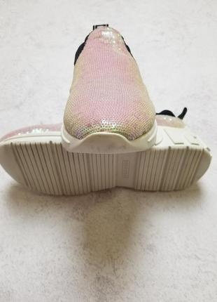 Кросівки miu miu by prada pink petal sequinned chunky sneakers6 фото