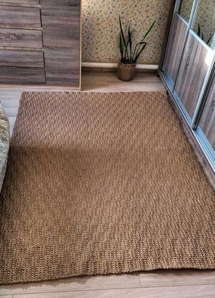 Великий плетений килим. килим ручної роботи. рогожа.1 фото