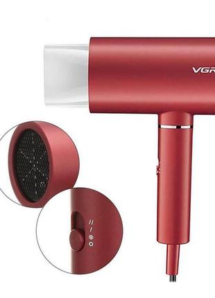Профессиональный фен для волос vgr v-431 мощностью 1600-1800 вт с режимом холодного воздуха5 фото