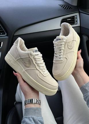 Кроссовки nike air force stussy fossil