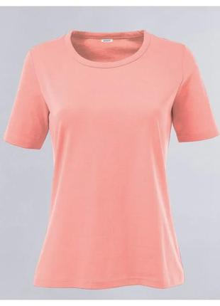 Мягкая персиковая футболка из чистого хлопка р.18-204 фото