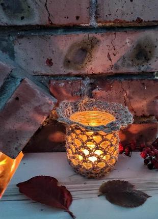 Маленький свічник ліхтар. підсвічник скляний.