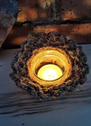 Маленький свічник ліхтар. підсвічник скляний.