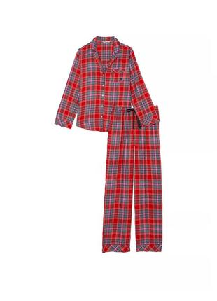Фланелевая пижама victoria's secret flannel long pajama set - оригинал3 фото