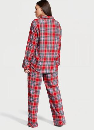 Фланелевая пижама victoria's secret flannel long pajama set - оригинал2 фото