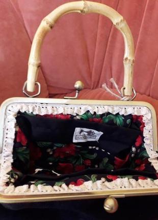 Текстильная сумка с фермуаром коллекция "проторенессанс"5 фото