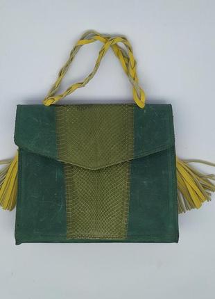 Жіноча сумочка зі шкіри змії