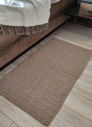 Килим -доріжка, джутовий килим, плетений килимок. 106/63 см.5 фото