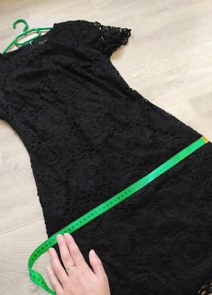Новое черное ажурное кружевное платье6 фото