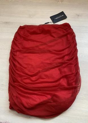 Актуальная юбка мини, сетчатая, яркая, стильная, модная3 фото