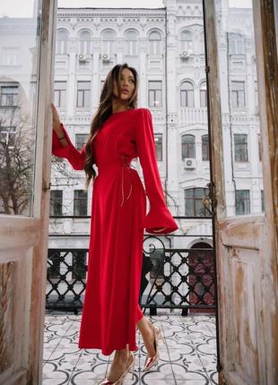 💬платье макси с завязками по бокам😍 специальный дизайнерский крой подходит и красиво садится на любые параметры.1 фото