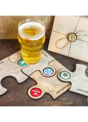 Набір підставок під пивні кухлі caps beer2 фото