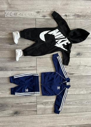 Костюм ромпер пинетки 0-3-6 мес adidas nike4 фото