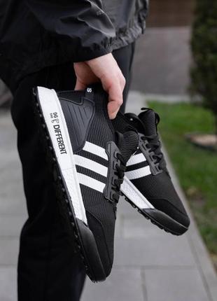 Чоловічі кросівки adidas different black white7 фото